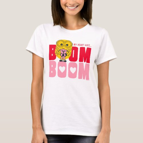Minions Valentines Day  My Heart Goes Boom Boom T_Shirt