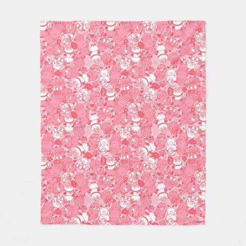Minions Valentines Day  Pink Minion Toss Pattern Fleece Blanket