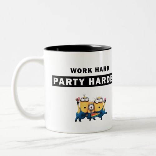 Minions Work Hard Party Hard Coffee Mug