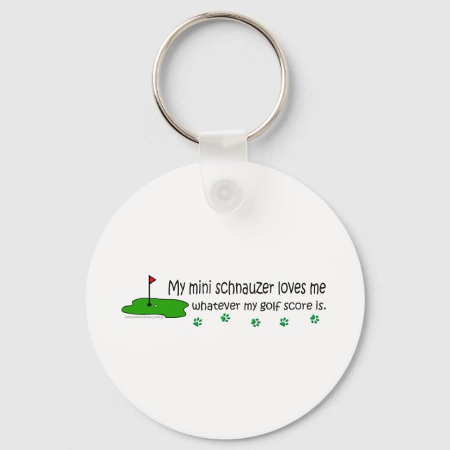 MiniSchnauzer Keychain (Front)