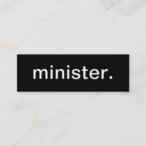 Minister Business Card