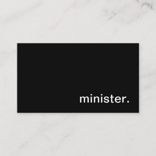 Minister Business Card