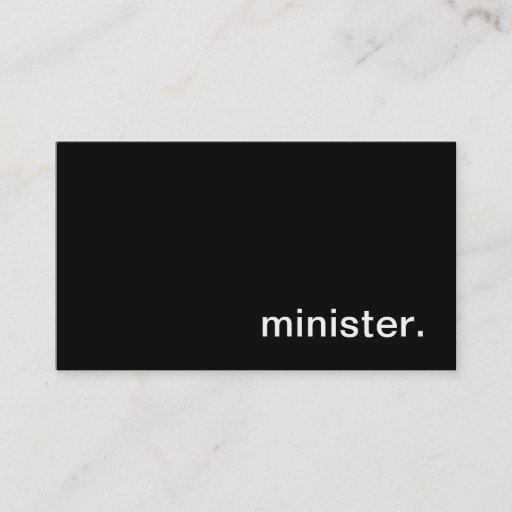 Customizable Minister Business Card