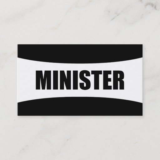 Customizable Minister Business Card
