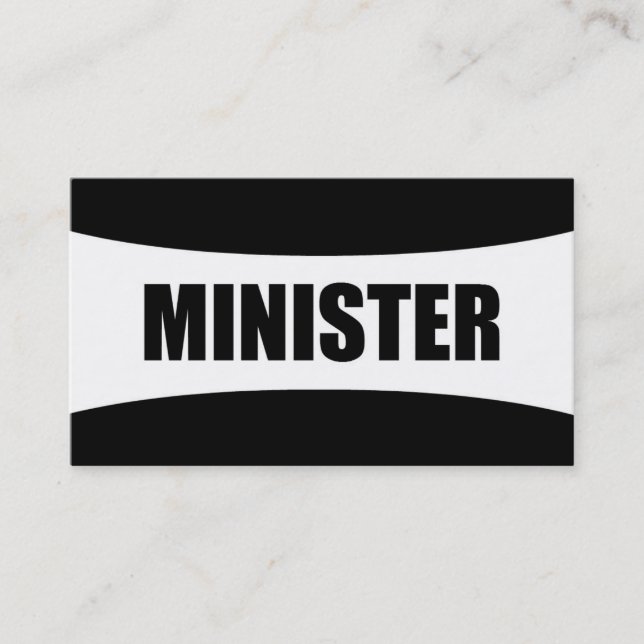 Minister Business Card (Front)