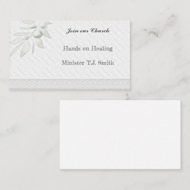 Minister Light Cross Business Cards Business Cards (Front/Back)