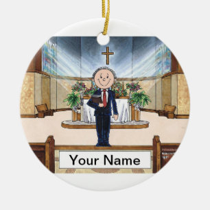 Minister - Male Ceramic Ornament