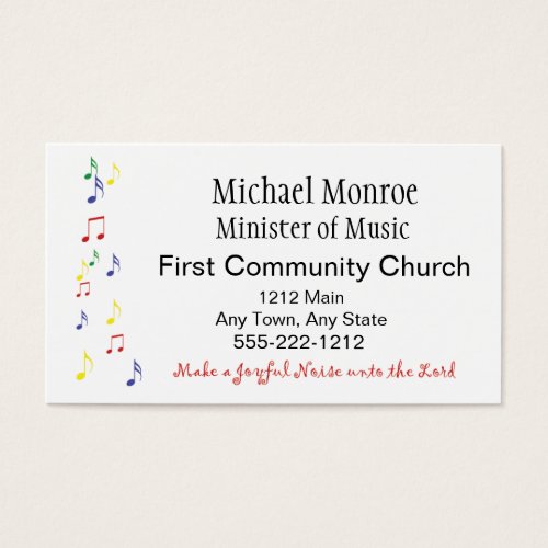 Minister of Music or Worship Leader profile card