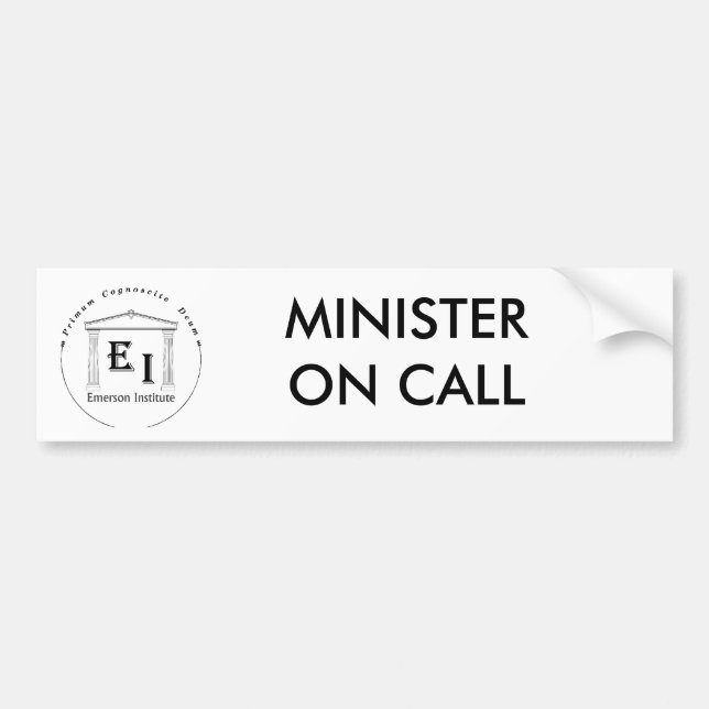 MINISTER ON CALL BUMPER STICKER (Front)
