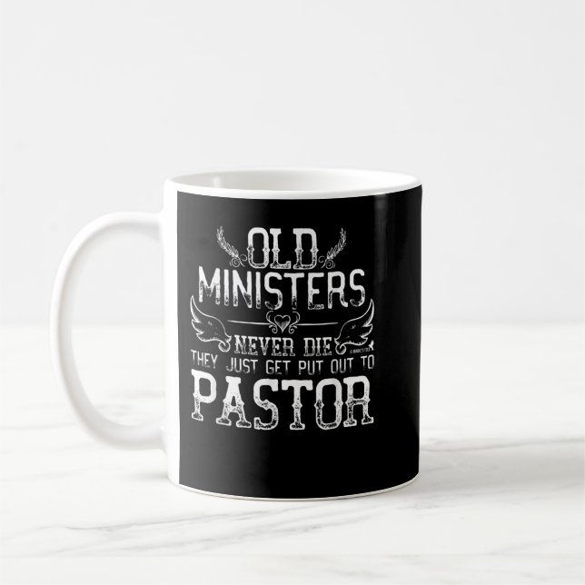 Minister Pastor Preacher Retirement Birthday Coffee Mug (Left)
