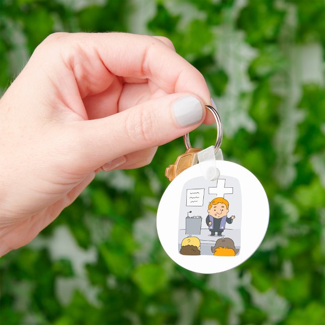 Minister Preaching to Congregation Keychain (Creator Uploaded)