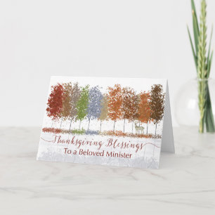 Minister Thanksgiving Religious Blessings Card
