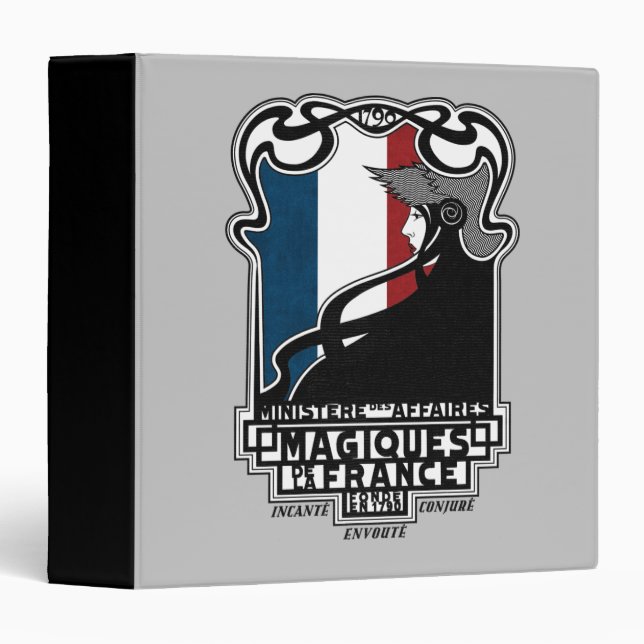 Ministère des Affaires Magiques de la France Logo 3 Ring Binder (Front/Spine)