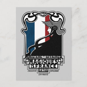 Ministère des Affaires Magiques de la France Logo Postcard