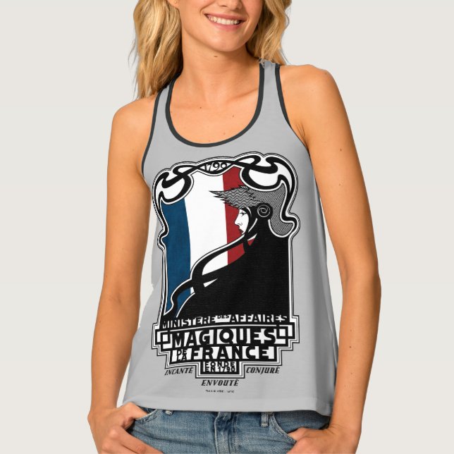 Ministère des Affaires Magiques de la France Logo Tank Top (Front)