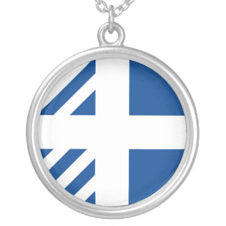 Ministers Of Greece, Greece flag Silver Plated Necklace