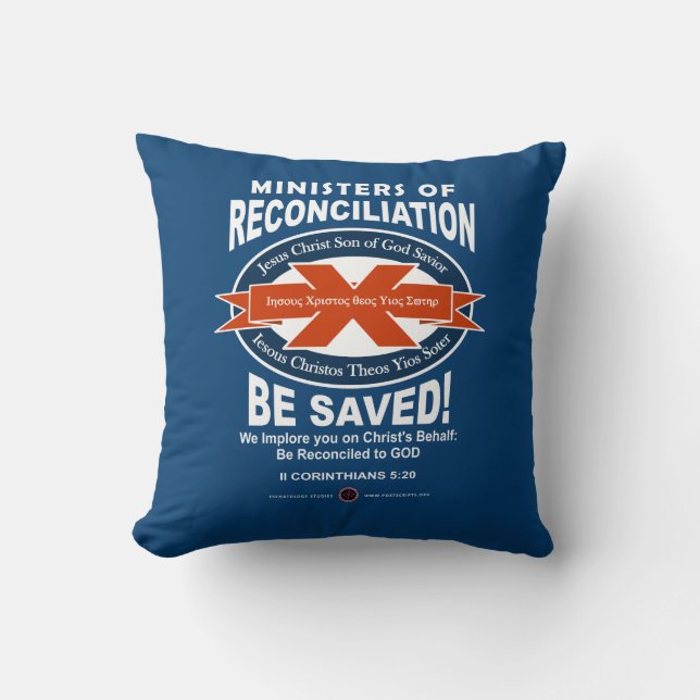 Ministers of Reconciliation Throw Pillow (Front)