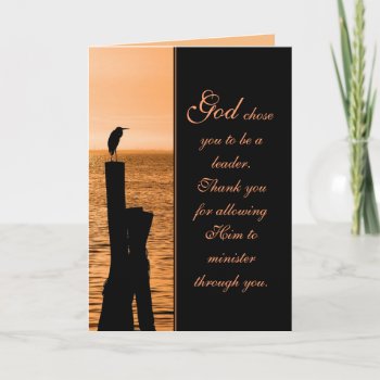 Ministry Appreciation Sunset Card by LivingLife at Zazzle