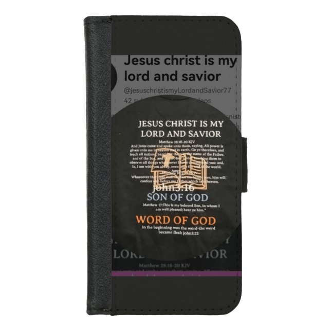 ministry bags ,faith iPhone wallet case (Front)