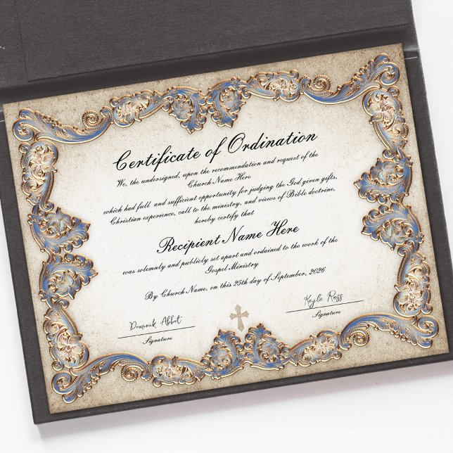 Ministry Certificate of Ordination (Creator Uploaded)