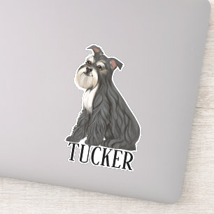 Miniture Schnauzer Personalized name  Sticker