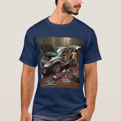 Minivan Camper Fail _ Friend Said No Problem T_Shirt