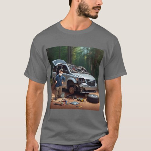 Minivan Camper Fail _ Grandpa Wanted to Help T_Shirt