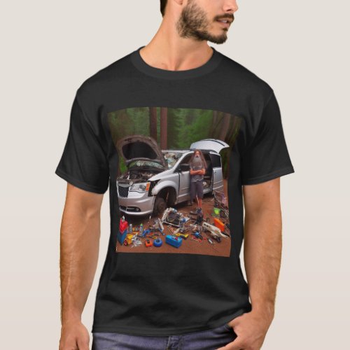 Minivan Camper Fail _ Neighbor Said He Would Help T_Shirt