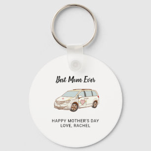Minivan Mom Mother's Day Cute Best Mom Keychain
