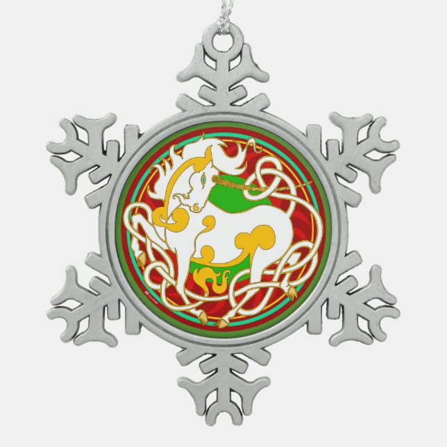 Mink Holidaze 2017 Unicorn Christmas Ornament (Front)