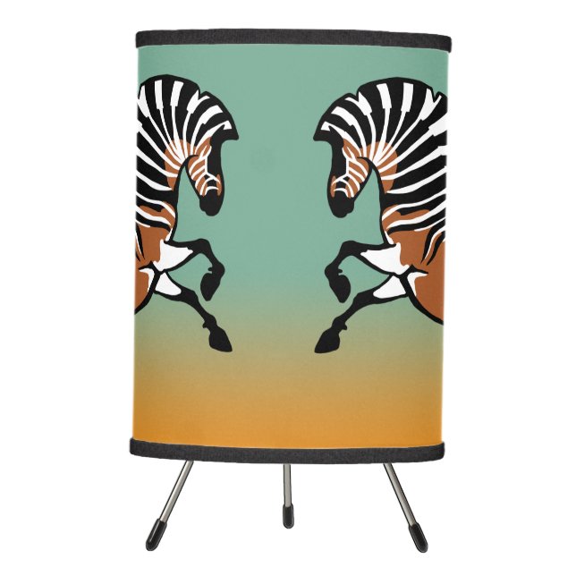 Mink Nest Cave Pony Quagga Lamp (Front)