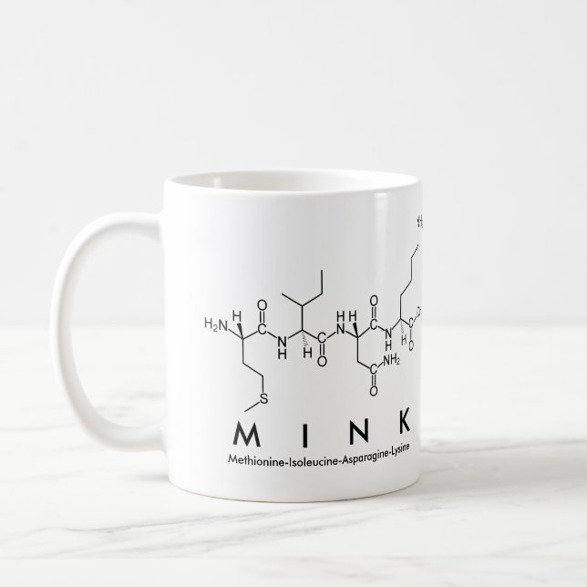 Mink peptide name mug (Left)