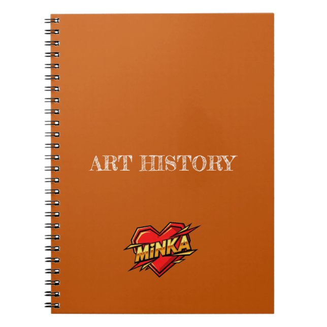 Minka Orange Notebook (Front)
