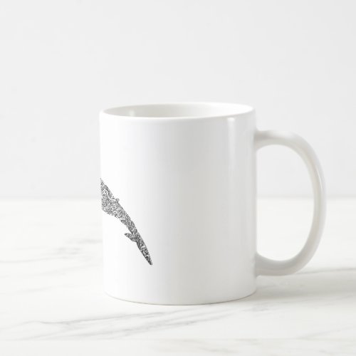 Minke Whale Tribal Graphic Illustration Coffee Mug