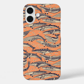 minke whales copper iPhone 16 plus case