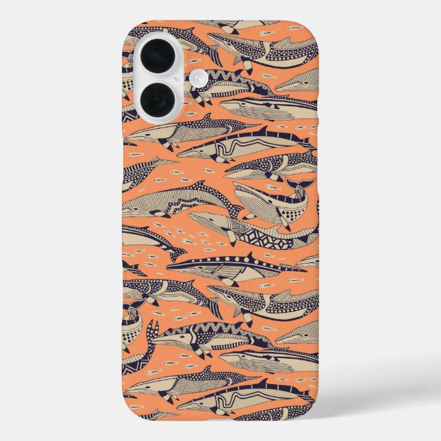 minke whales copper Case-Mate iPhone case (Back)