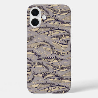 minke whales heather iPhone 16 plus case