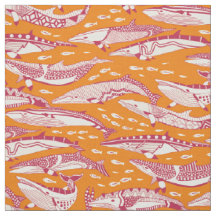minke whales viva magenta satsuma orange