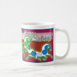 MinkMug Holiday Horses for Christmas Coffee Mug<br><div class="desc">Who doesn't love a unique, artisan mug for a gift? Especially when you can stuff it with all sorts of other goodies like candy, cocoa mixes or even cakes and cookies! In particular, this colorful mug features my original designs of stylized horses, delivering to you the special magic of this...</div>