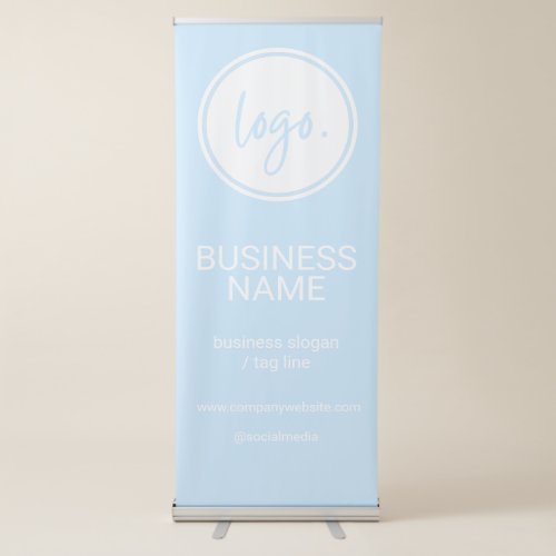MINMAL BLUE ADD OWN LOGO BUSINESS SALES MARKETING RETRACTABLE BANNER
