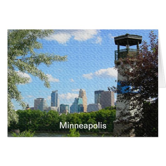 Minneapolis and Boom Island Lighthouse Cards (Front Horizontal)