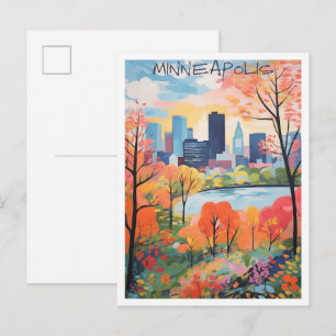Minneapolis Art Travel Postcard