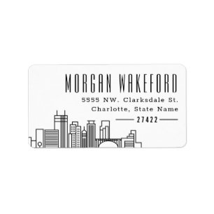 Minneapolis   Bold Stylized Skyline   Label