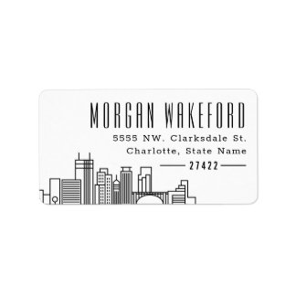 Minneapolis | Bold Stylized Skyline | Label