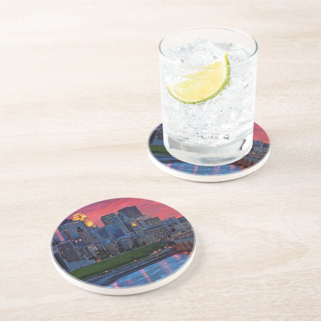 Minneapolis Eye Candy Sandstone Coaster (Side)