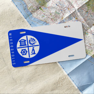 Minneapolis Flag License Plate