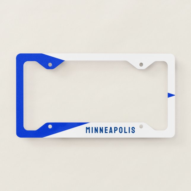 Minneapolis Flag License Plate Frame (Front)