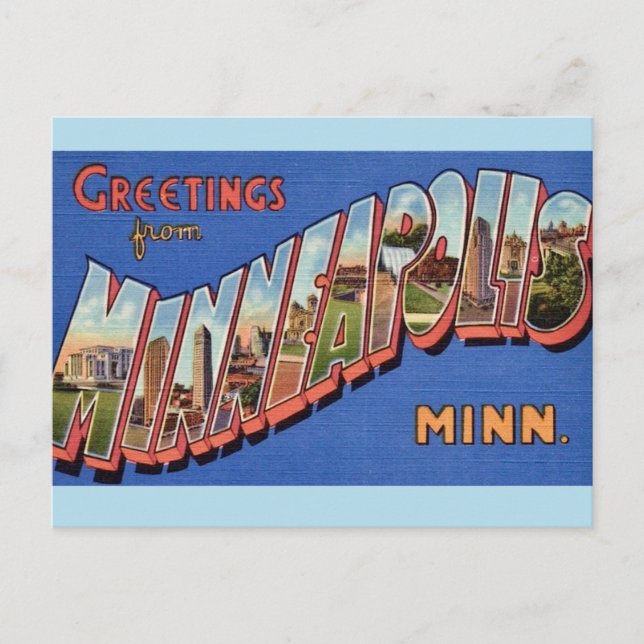 Minneapolis Greetings Postcard (Front)