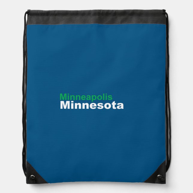 Minneapolis, Minnesota Drawstring Backpack (Front)