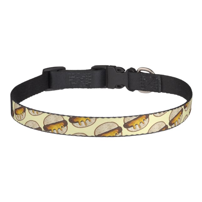 Minneapolis Minnesota Jucy Juicy Lucy Cheeseburger Pet Collar (Front)